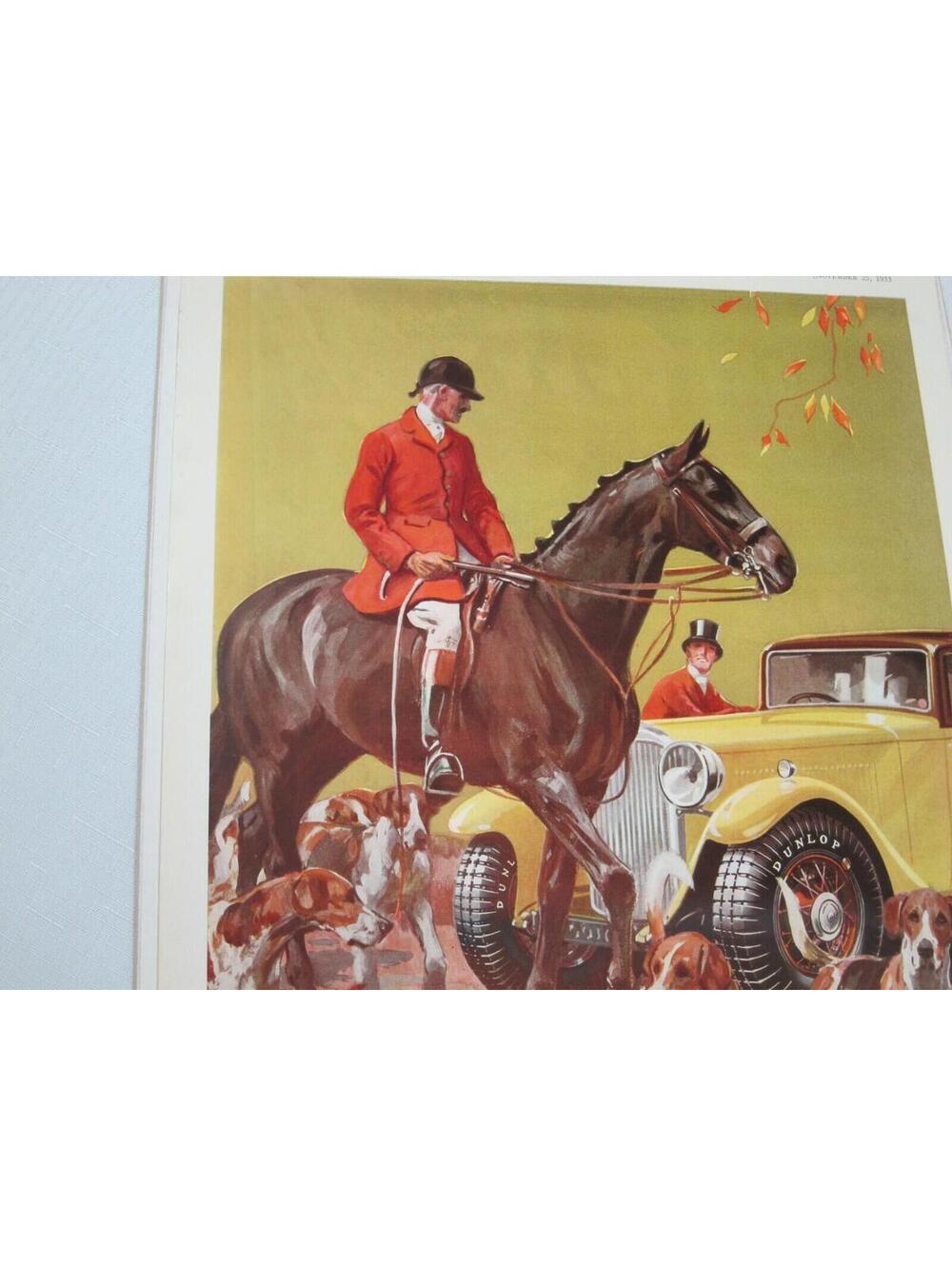 Vintage 1933 Dunlop Tire Automobile MASTERS Sphere Magazine Advertisement RARE - Picture 5 of 12